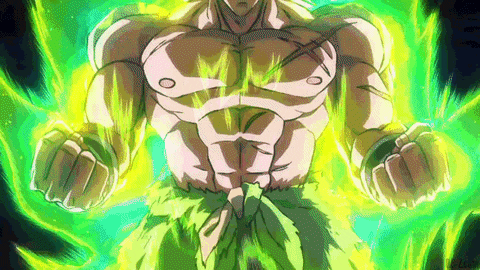 Dragonball Z Broly Green Power Effect GIF