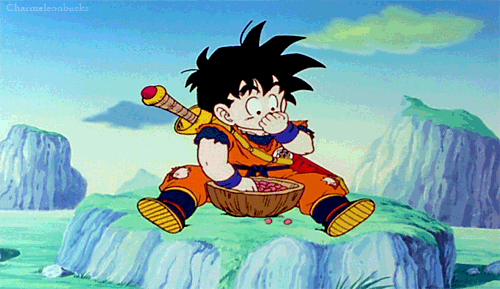 Dragonball Z Eating Gif GIF
