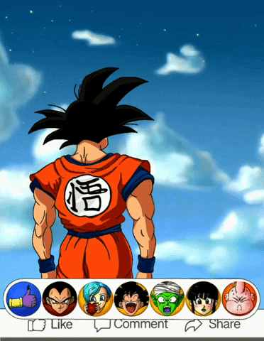 Dragonball Z Like Comment Share Reaction GIF