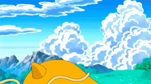 Dragonite Picks Up Fruit GIF