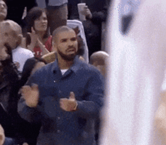 Drake Clapping Cheering For His Team GIF