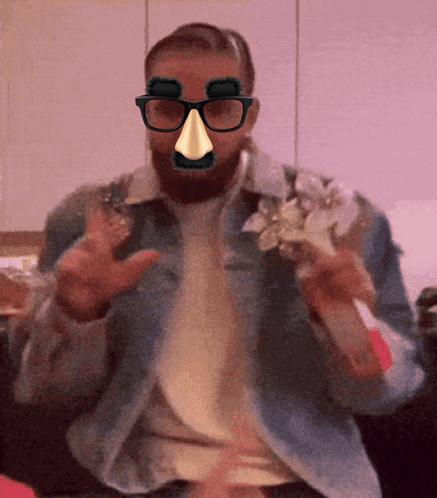 Drake Dancing Filter Nose GIF