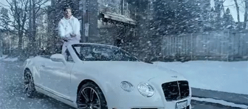 Drake Driving Bentley In Snow GIF