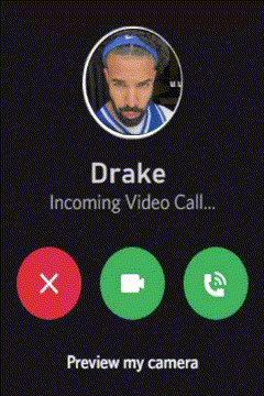 Drake Incoming Video Call GIF