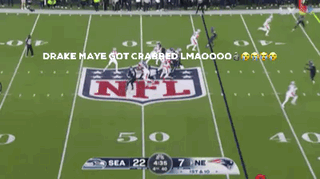 Drake Maye Got Crabbied Lmaoooo NFL Football Field GIF