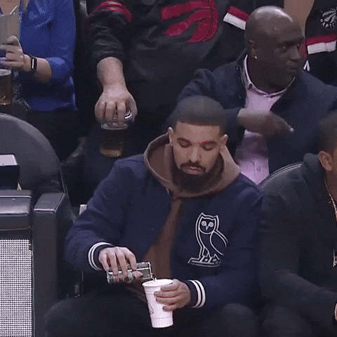 Drake Panics After Getting Caught On Camera GIF
