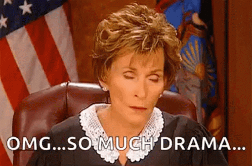 Judge Judy So Much Drama Roll Eyes GIF