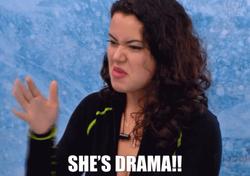 Curled Hair Lady Says She's Drama GIF