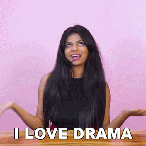 Lady Saying I Love Drama GIF