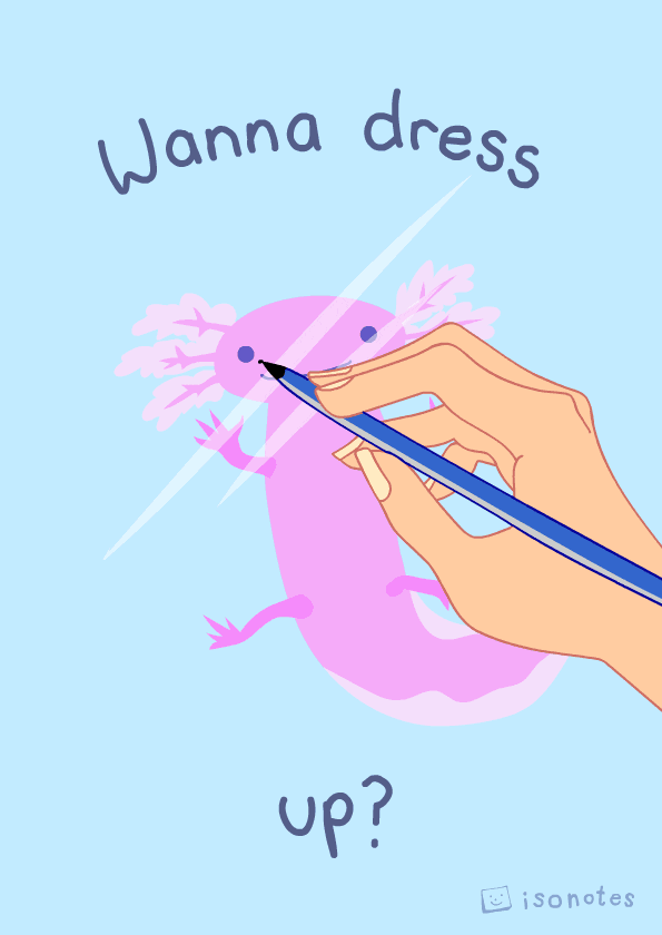 Drawing Axolotl Glasses GIF