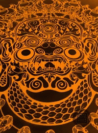 Drawing Of A Dragon Face GIF