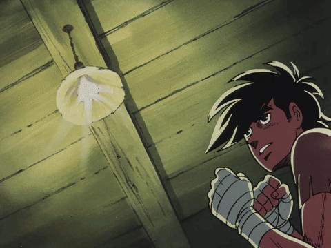 Drawing of Boxer With Light Bulb Hanging