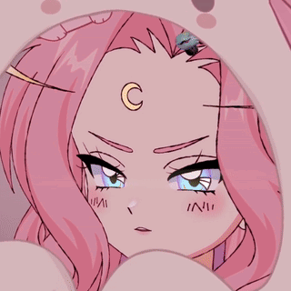 Drawing of Girl With Crescent Moon and Letter C on Forehead