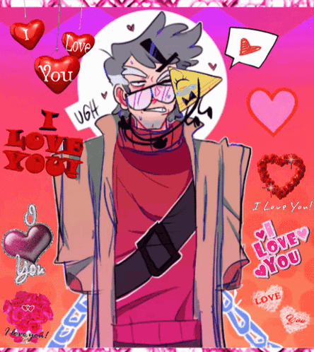 Drawing of Man Saying I Love You