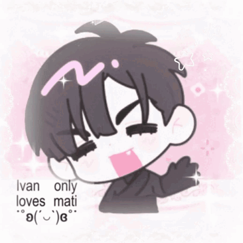 Drawing of Man Saying Ivan Only Loves Mati