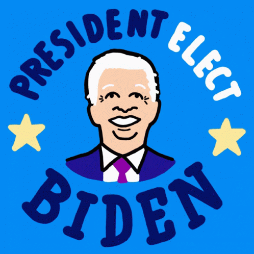 Drawing of Man With President Elect Biden Around Him