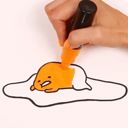 Drawing of Sleeping Egg with Fork