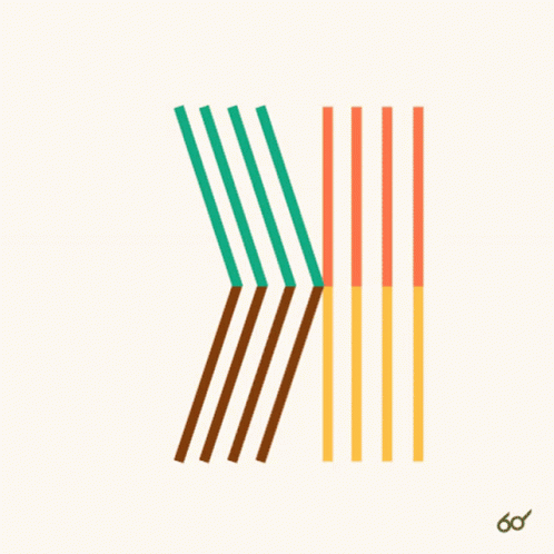 Drawing of Straws With Letter K