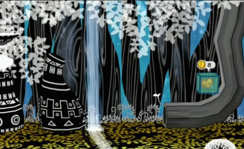 Drawing Of Waterfall With Number 8 GIF