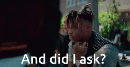 Dreadlocked Man Talking Woman And Did I Ask GIF