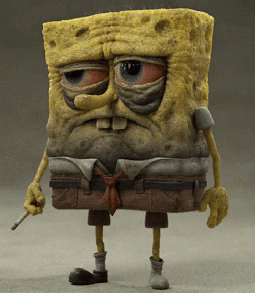 Dream Face Reveal Spinning Distorted SpongeBob GIF