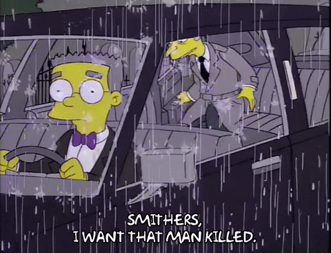 Drenched In Rain Waylon Smithers GIF