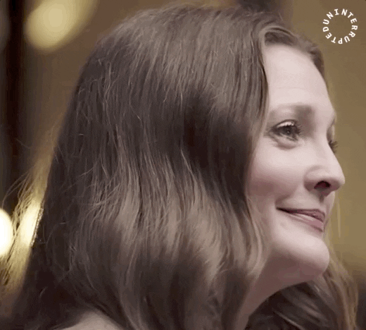 Drew Barrymore Chuckled Hee Hee Warm Smile GIF