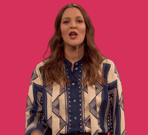 Drew Barrymore Flying Kiss GIF