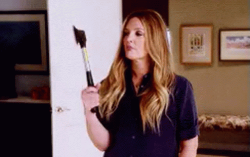 Drew Barrymore Hatchet GIF