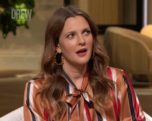 Drew Barrymore Not Sure GIF