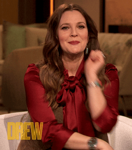 Drew Barrymore's Waiting For The Tea To Spill GIF