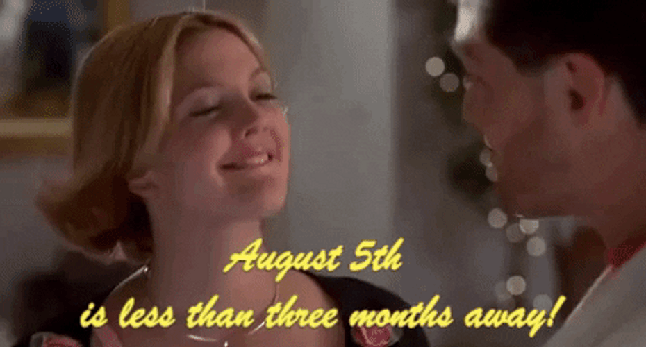 Drew Barrymore Saying August GIF