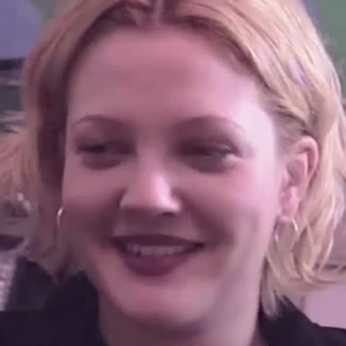Drew Barrymore Smiling Nod GIF