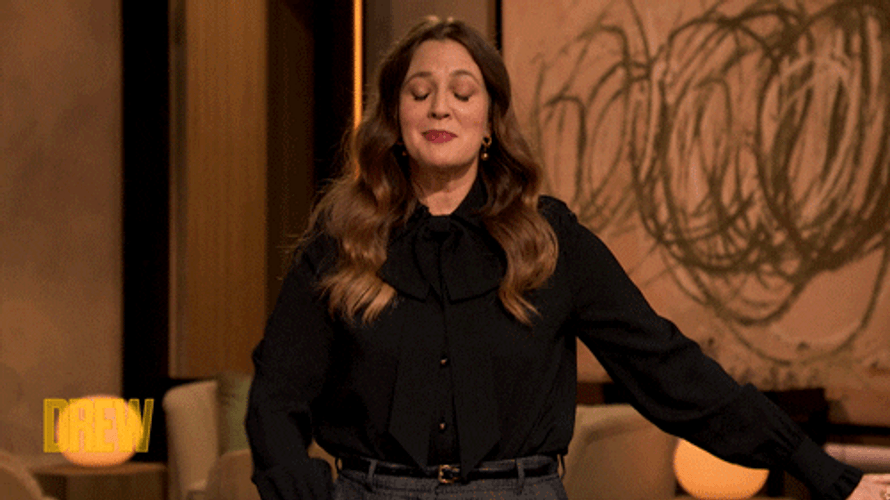Drew Barrymore Thank You Bow GIF