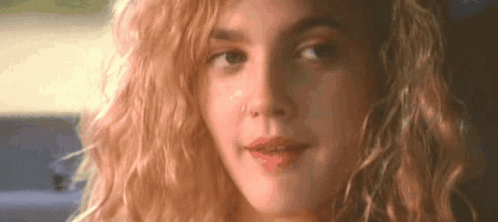 Drew Barrymore Tongue Out Smile GIF