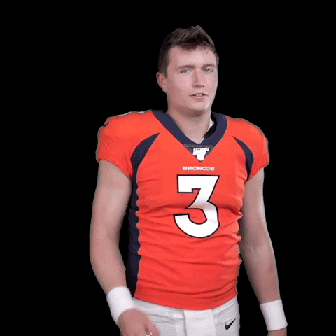 Drew Lock Doing Quiet Hand Sign GIF