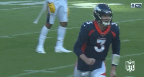 Drew Lock Fist Pump While Running GIF