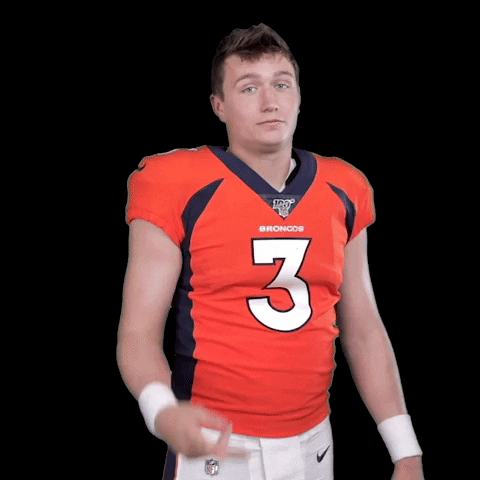 Drew Lock Giving Salute GIF
