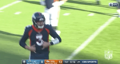 Drew Lock Signature Touchdown Hand Gesture GIF