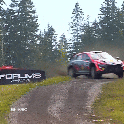 Drift Cars Bumping Onto Things On Track GIF
