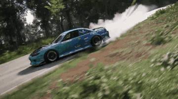 Drift Cars Smoking Rear Tires GIF