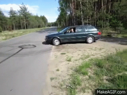 Drifting Vintage Audi GIF