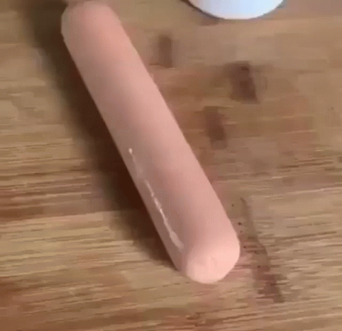 Drilling Glizzy Hotdog As Straw GIF