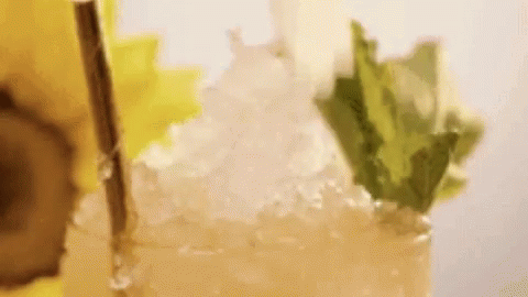 Drink With Ice And Mint Leaves GIF