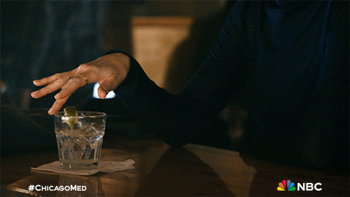 Drinking At Bar Counter Chicago Med GIF