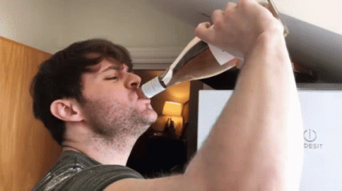 Joey Batey Drinking Beer GIF