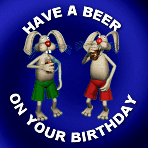 Drinking Bunnies Birthday Celebration GIF