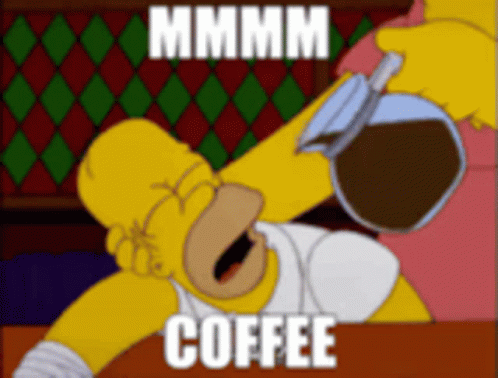 Drinking Coffee Homer Simpsons Mmm GIF