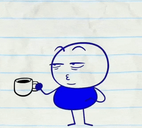 Drinking Coffee Doodle Chug GIF
