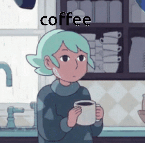 Drinking Coffee Bee And PuppyCat GIF